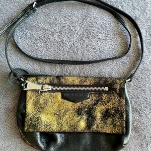 Aimee Kestenberg - gorgeous black and soft gold metallic bag.